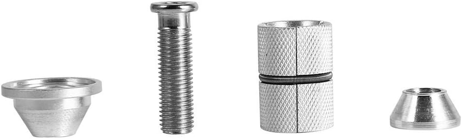 "Compression Plug 1-1/8" For Carbon Forks" SSS Racing metallic silver chrome knurled cap black O-ring threaded bolt spacer