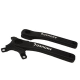 Yoshoka 2-Piece Cranks (HX2) matte black aluminum, silver logo, CNC-machined edges, rugged race-ready aesthetic by SSS Racing