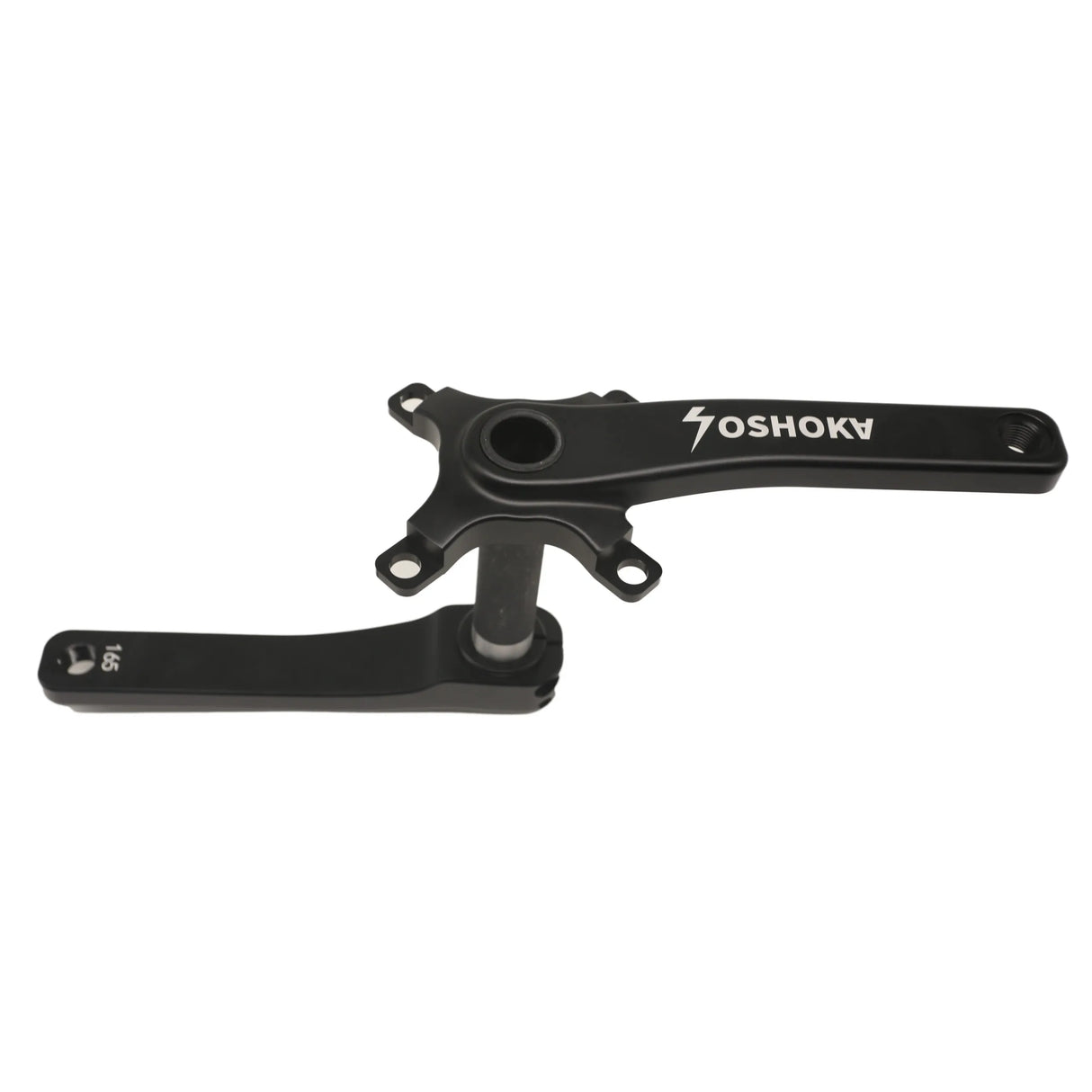 Yoshoka 2-Piece Cranks (HX2) black aluminum, matte finish, silver logo, lightweight SSS Racing branding, CNC machined arms.