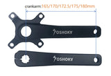 Yoshoka 2-Piece Cranks (HX2) by SSS Racing: dark blue aluminum crankset with silver logo, 165–180mm options, two-link arms