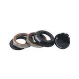 Yoshoka Integrated Headset 1”" black anodized aluminum cups, orange seals, steel spacers, precision bearings, SSS Racing..