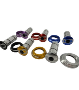 Bombshell Integrated Headset- Complete Set (Tapered) by SSS Racing in anodized aluminum colors: purple, red, blue knurled