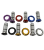 SSS Racing Bombshell Integrated Headset- Complete Set (Tapered) with anodized purple, red, blue, gold cups and silver spacers
