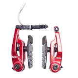 SSS Racing Box Three V-Brake 85mm (Short) red anodized aluminum arms, black pad holders, gray brake pads with chrome hw.!