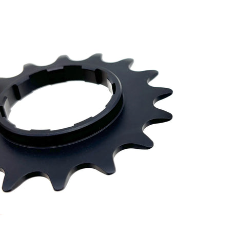 Black sprocket on a white background