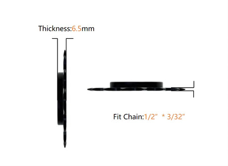 Yoshoka Sprocket (Rear Cog) SSS Racing black anodized aluminum rear cog with slim teeth and compact, durable profile finish.