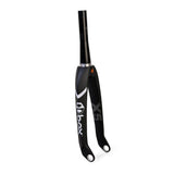 Box One Oversized X5 Pro Carbon Forks Tapered 1-1/8 24"Cruiser carbon forks with matte finish white gray decals. BMX racing. 
