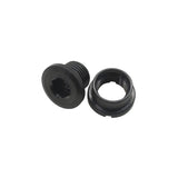 Yoshoka Titanium Chainring Bolts (8.5x4mm) by SSS Racing, black titanium, hex-socket heads, matte finish, lightweight slim.