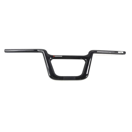 Yoshoka black carbon handlebars 6.5rise with a cross bar. 